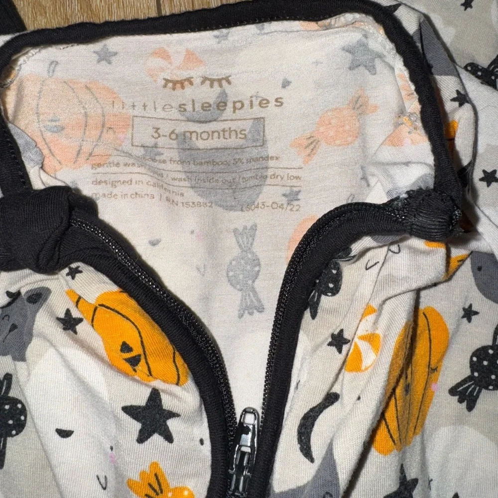 Little Sleepies‎ Boo Crew Halloween Pumpkin Bamboo Zippy 3-6mo
